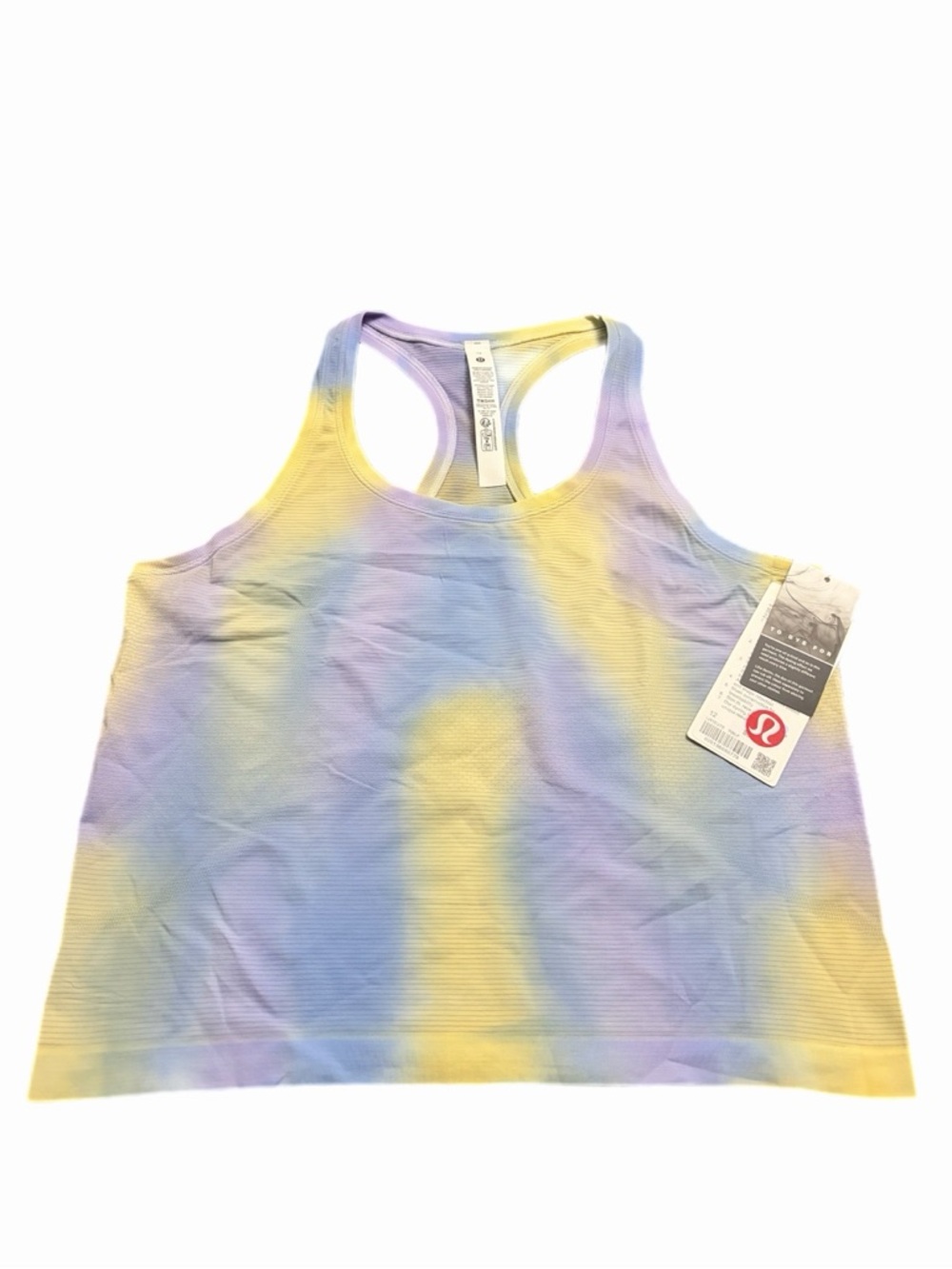 NWT Lululemon Swiftly Tech Racerback Tank 2.0 Waist Psychedelic Wash Lavender 12